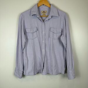 Woolrich Women's Size Medium Flannel Button Down Shirt Lavender Purple Warm 2075